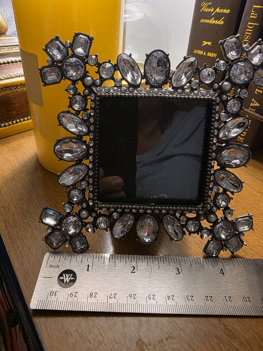 Pottery Barn Black Crystal-Embellished Square Frame